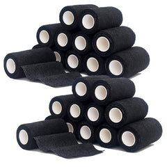 ZOVAREGE paquete frontal 24 rollos negro para soporte y curación