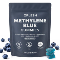 ZRLESH frente del empaque mostrando 30 gomitas, conveniencia diaria