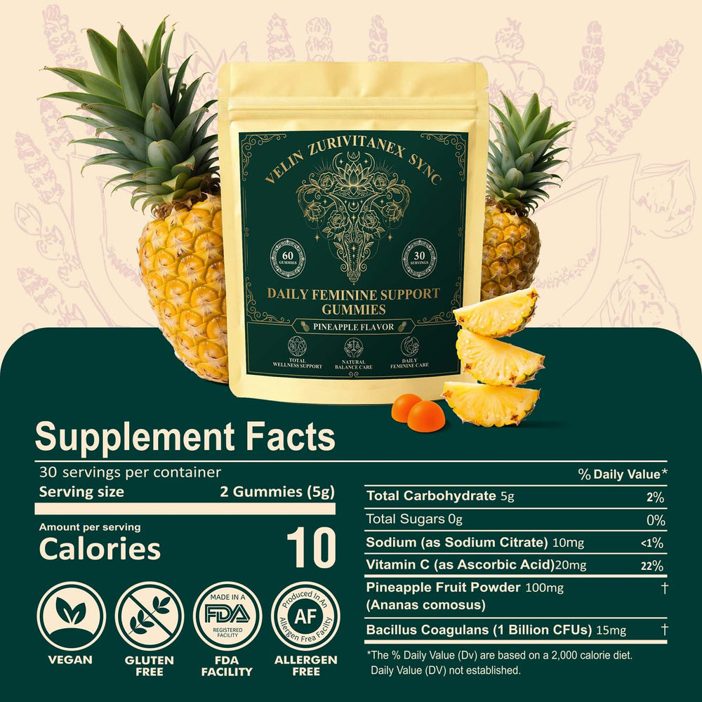 ZuriVitaNex Velin Sync envase 60 gominolas, conveniencia diaria.