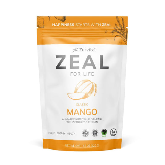 Zurvita Zeal frasco frontal mostrando diseño y beneficio nutricional