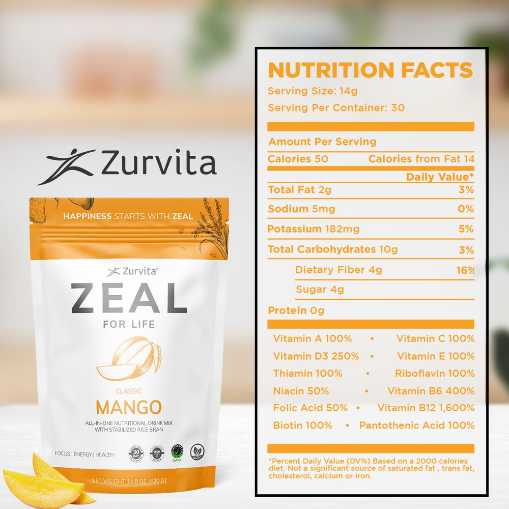 Polvo Zeal textura cercana que muestra mezcla fina y fácil disolución