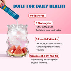 Zwrhealth etiqueta de ingredientes con electrolitos y vitaminas visibles