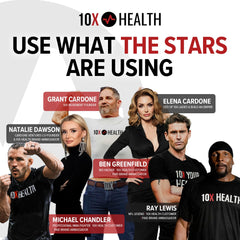 10X Health frasco abierto vista superior con cápsulas accesibles