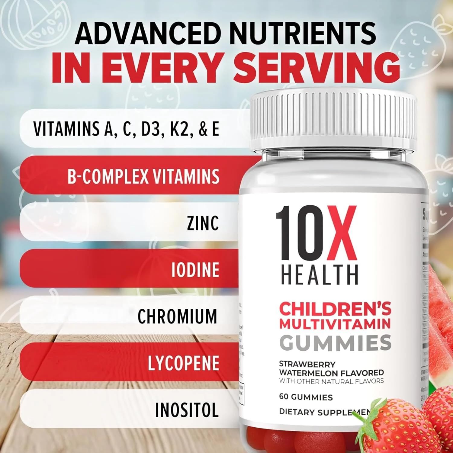 10X Health System textura masticable que facilita la toma diaria
