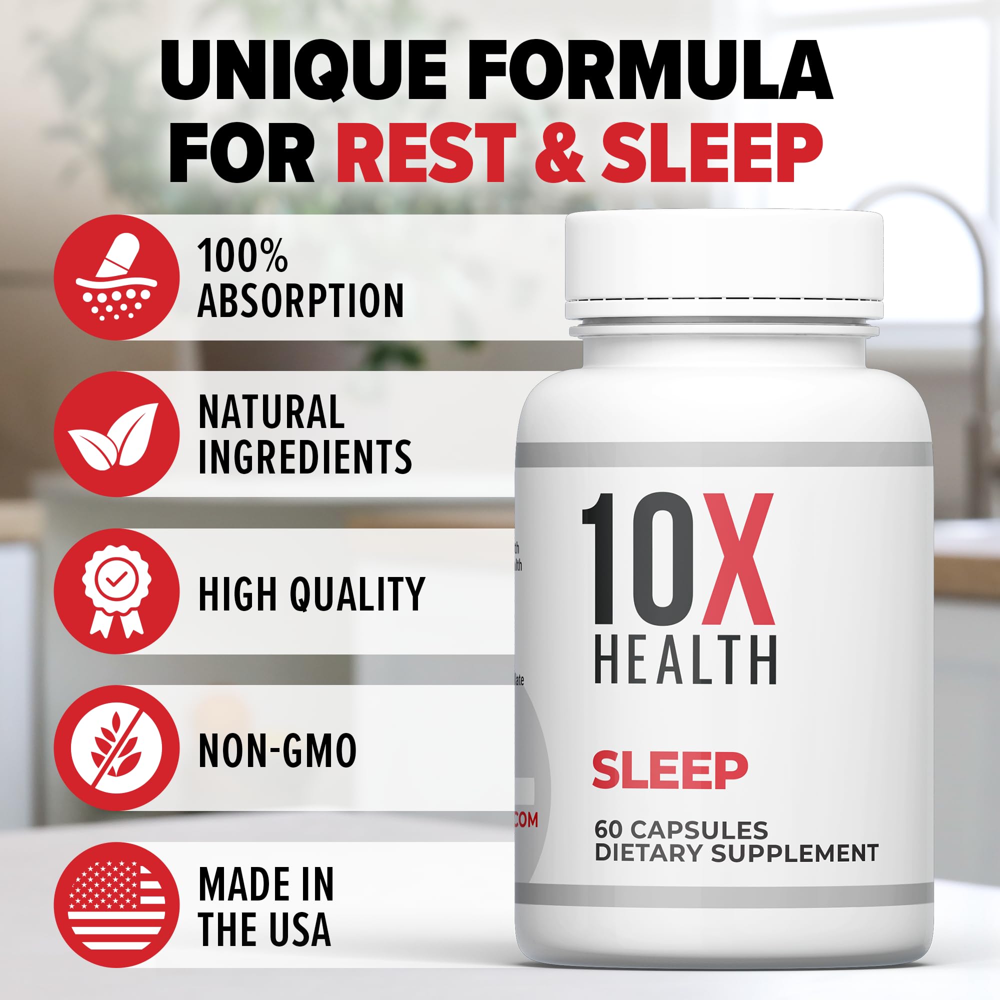 10X Health System cápsula junto a mano para visualizar tamaño y facilidad de uso