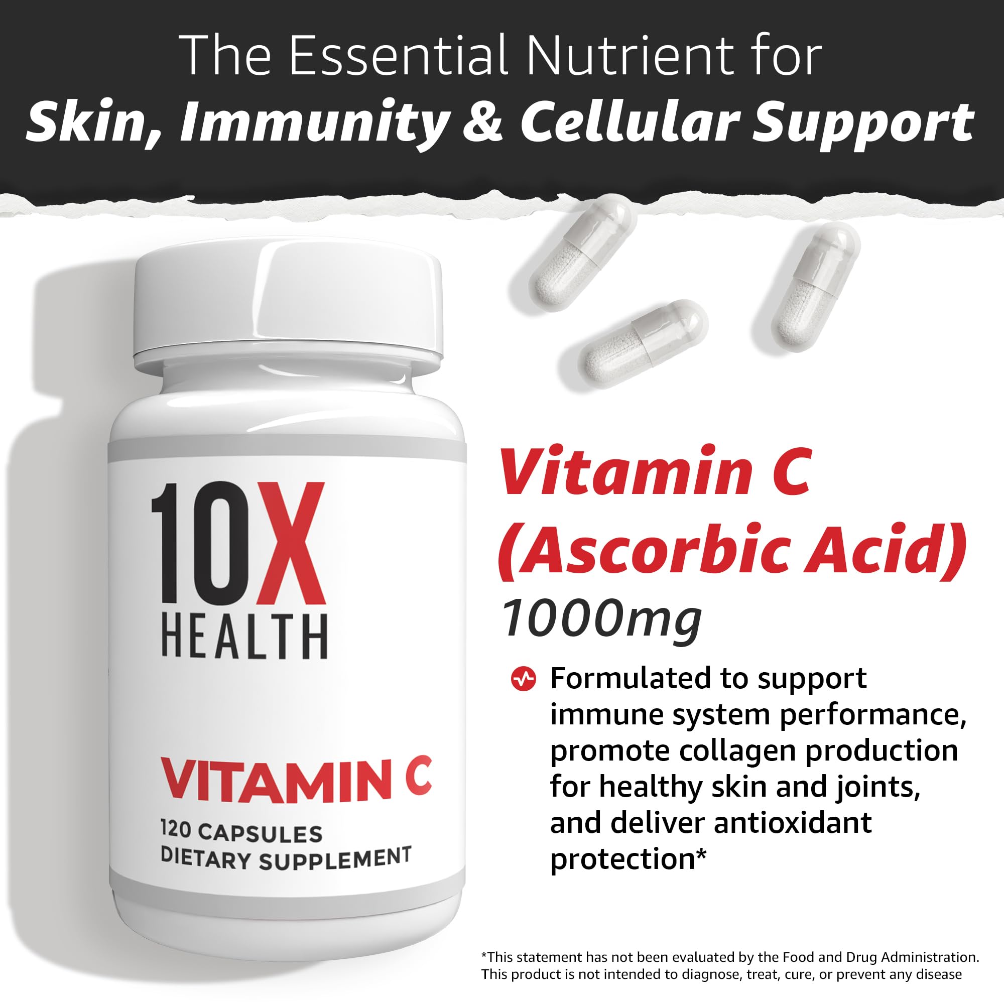10X Health textura de la cápsula, beneficio calidad y pureza