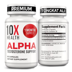 10X Health frontal del envase mostrando diseño y beneficio energético