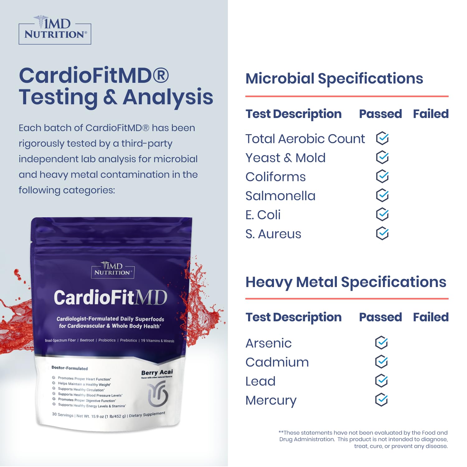 1MD Nutrition bebida preparada en vaso, apoyo energético inmediato