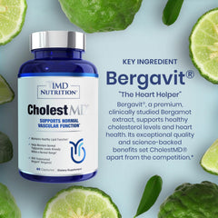 1MD Nutrition cápsulas de CholestMD en mano para control de dosificación