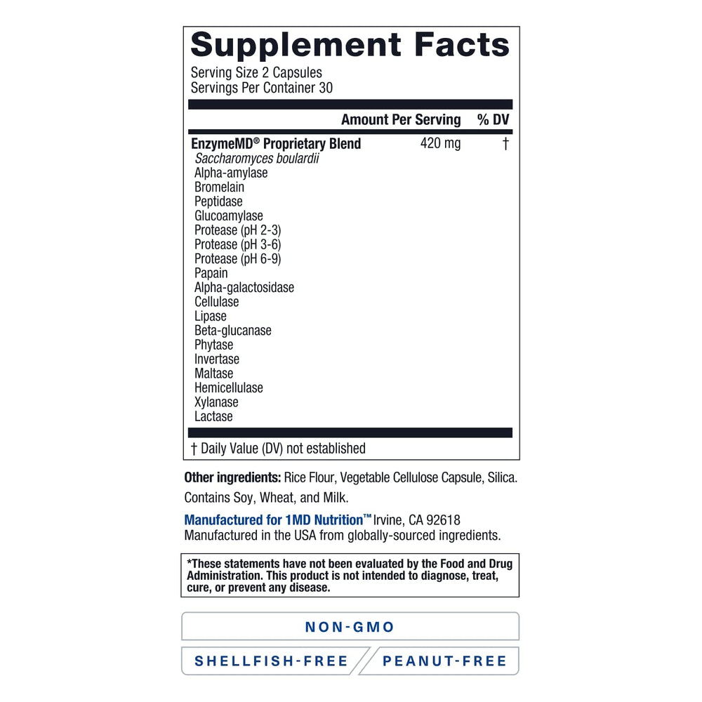 1MD Nutrition varias cápsulas en mano mostrando tamaño real
