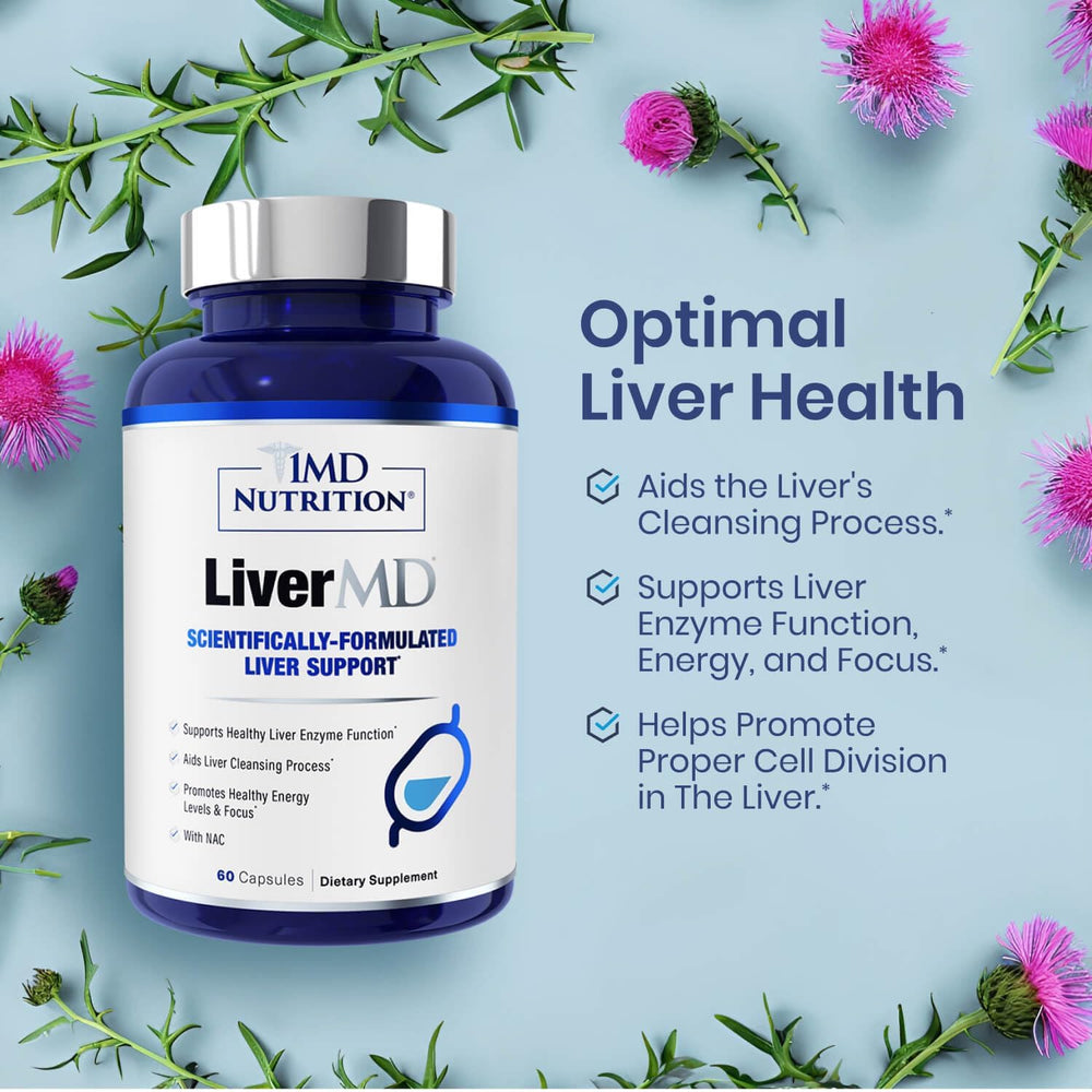 1MD LiverMD listado de ingredientes mostrando la fórmula exclusiva y dosis