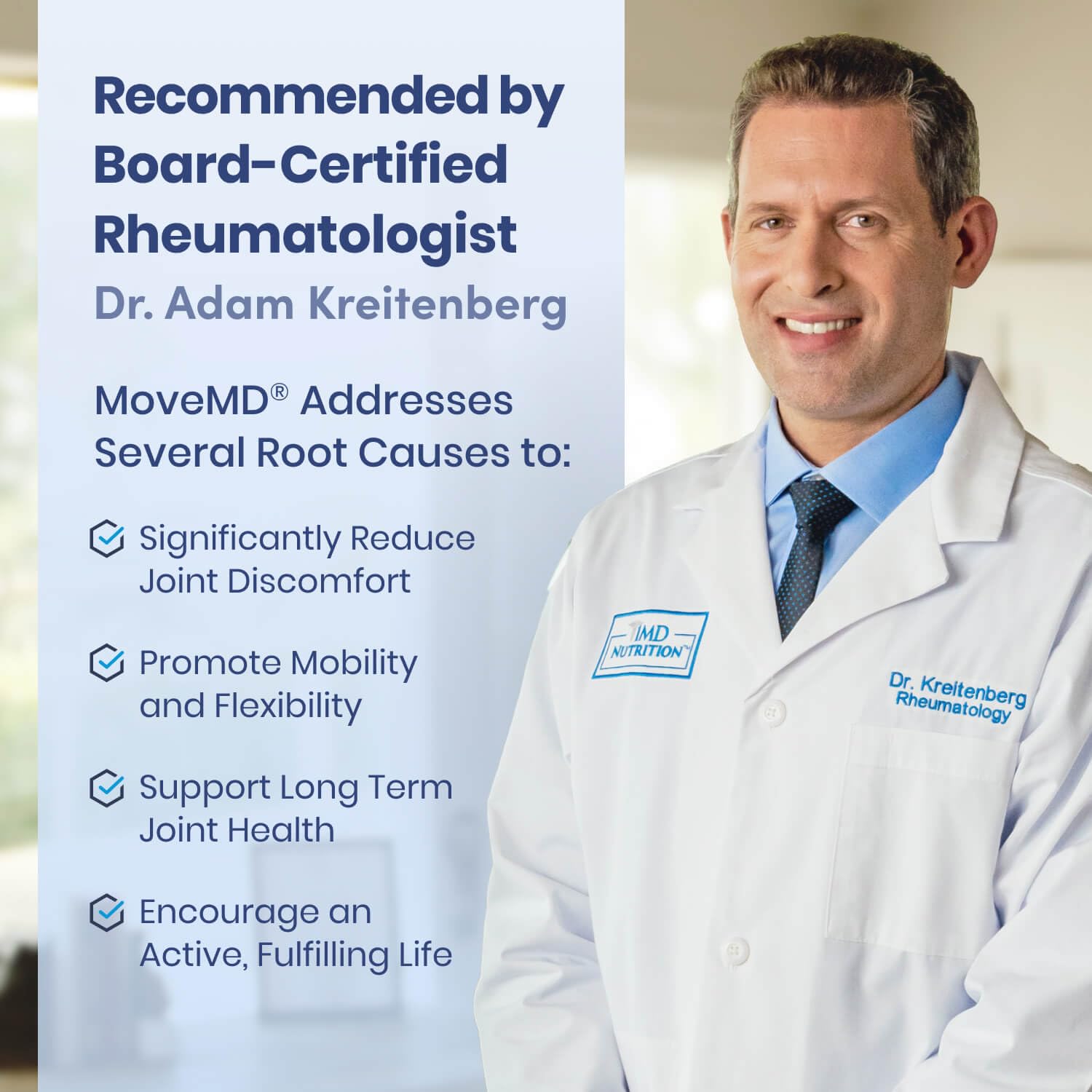 1MD Nutrition MoveMD cápsulas en mano para visualizar la dosis práctica