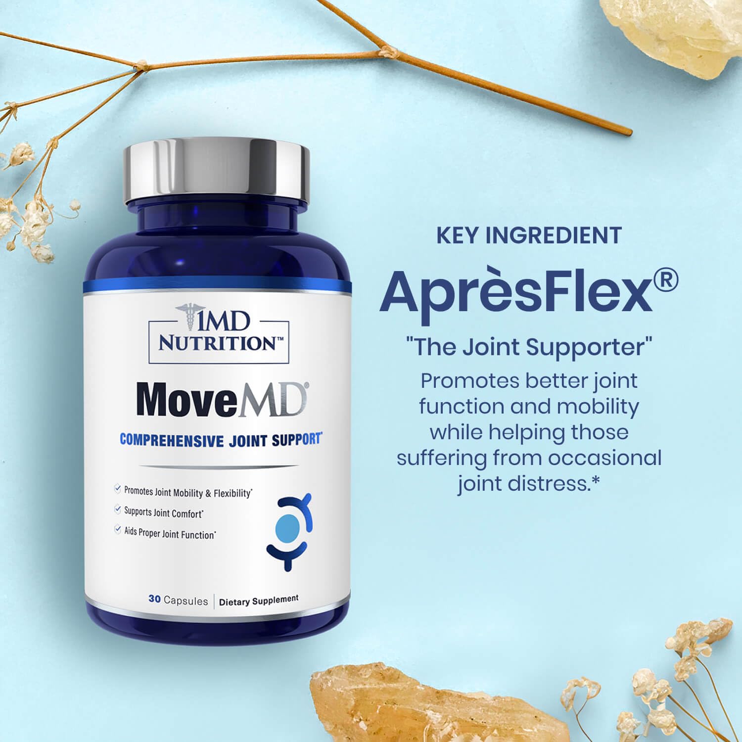 1MD Nutrition MoveMD detalle de textura de la cápsula para calidad visible