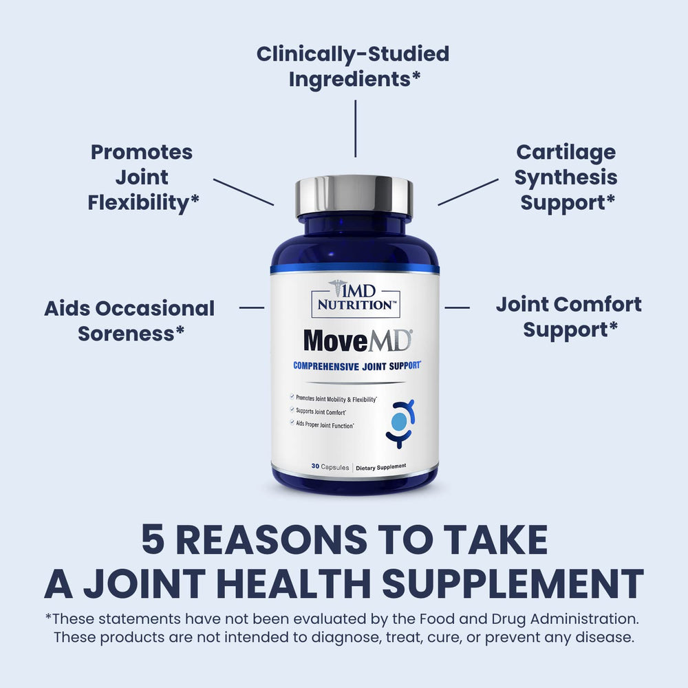 1MD Nutrition MoveMD usado durante ejercicio para ilustrar apoyo en movimiento