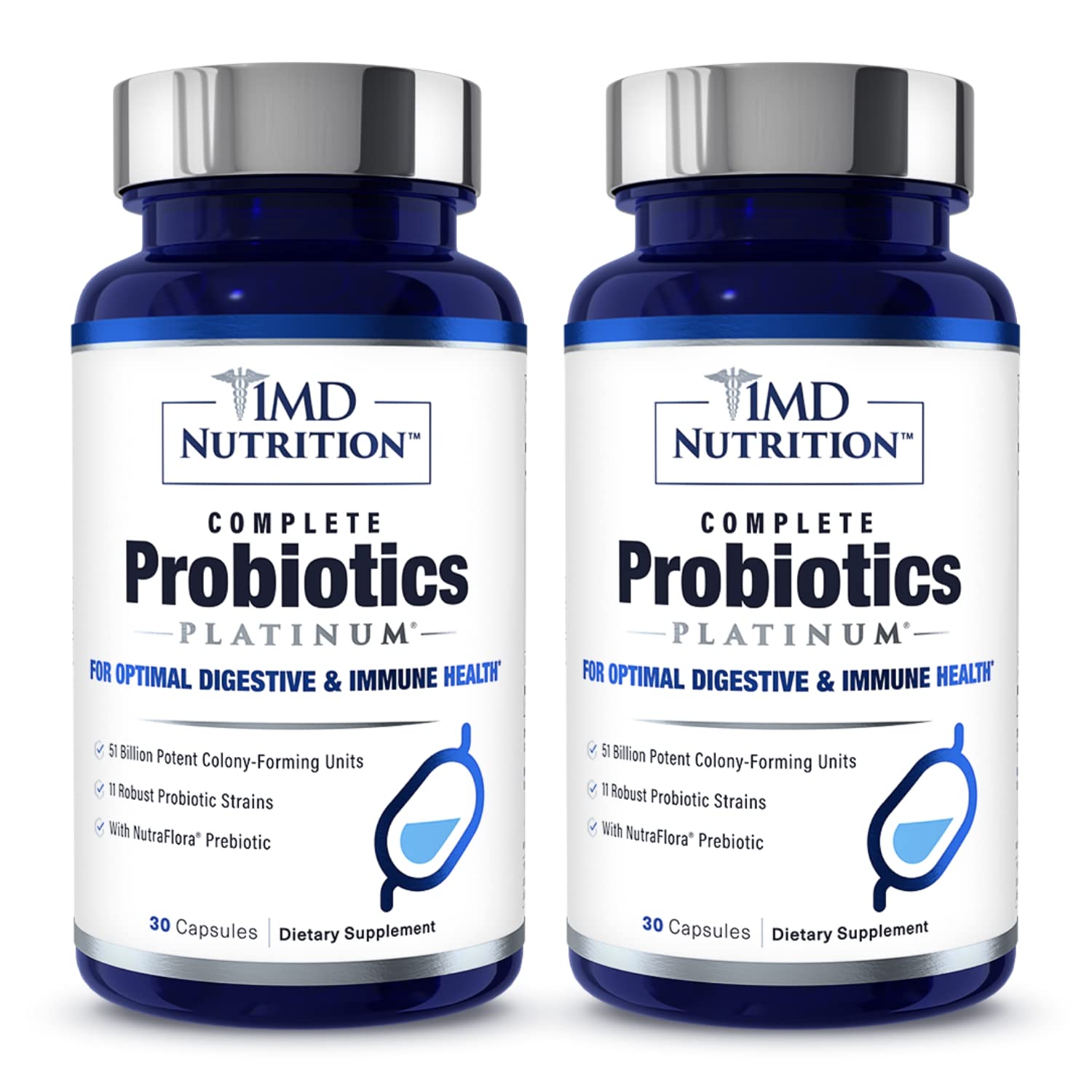 1MD Nutrition botella frontal del producto mostrando etiqueta y beneficios