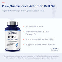 1MD Nutrition KrillMD caja con 60 cápsulas para cálculo de dosis y duración