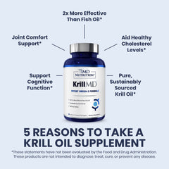 1MD Nutrition KrillMD usado en rutina matutina para soporte diario de salud