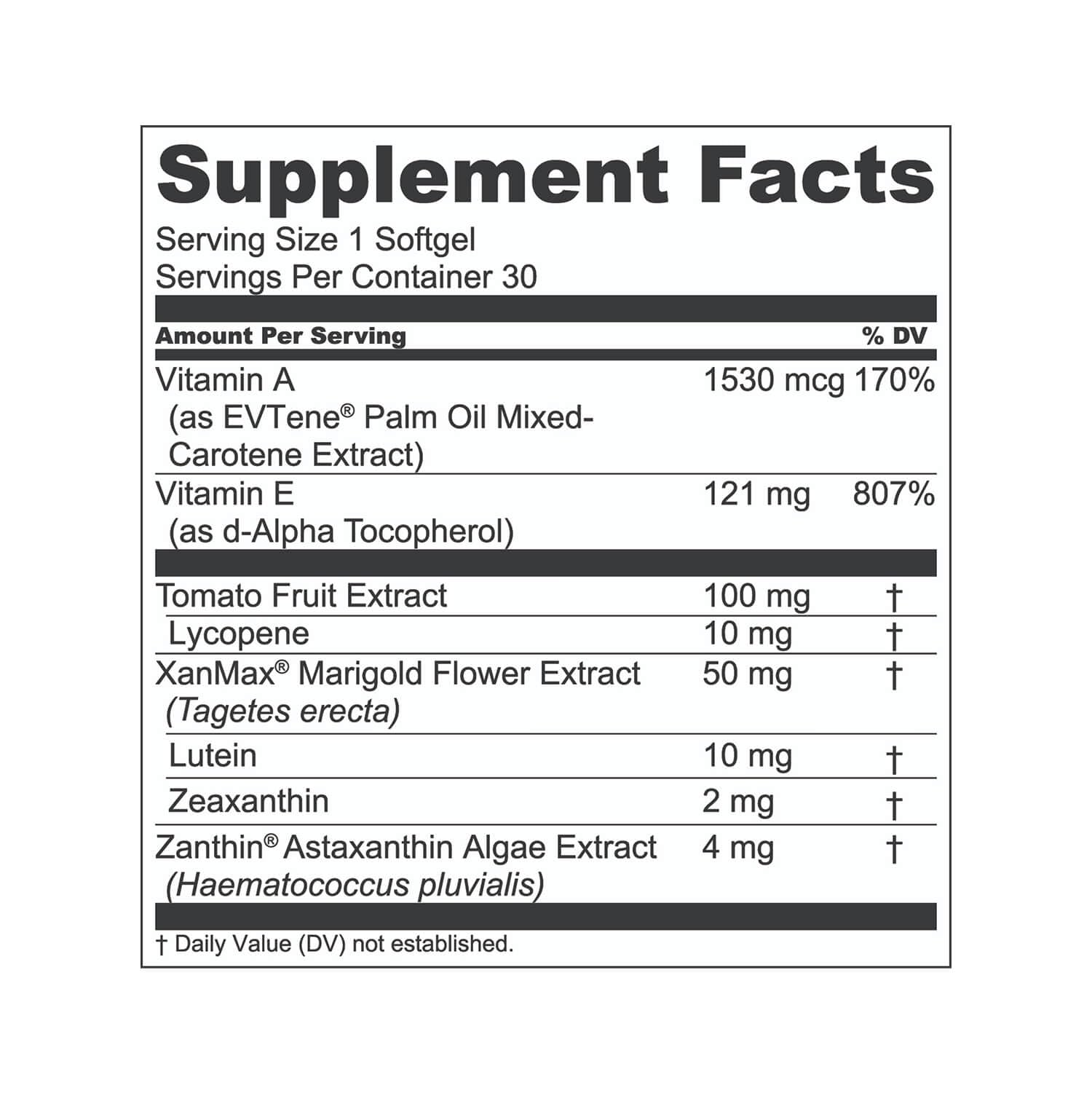 1MD Nutrition gráfico carotenoides VisionMD composición antioxidante clara