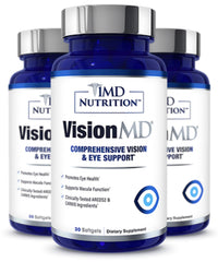 1MD Nutrition envase frontal VisionMD muestra presentación 90 softgels beneficios de soporte visual