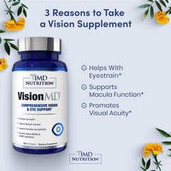 1MD Nutrition softgel VisionMD textura brillante para fácil absorción