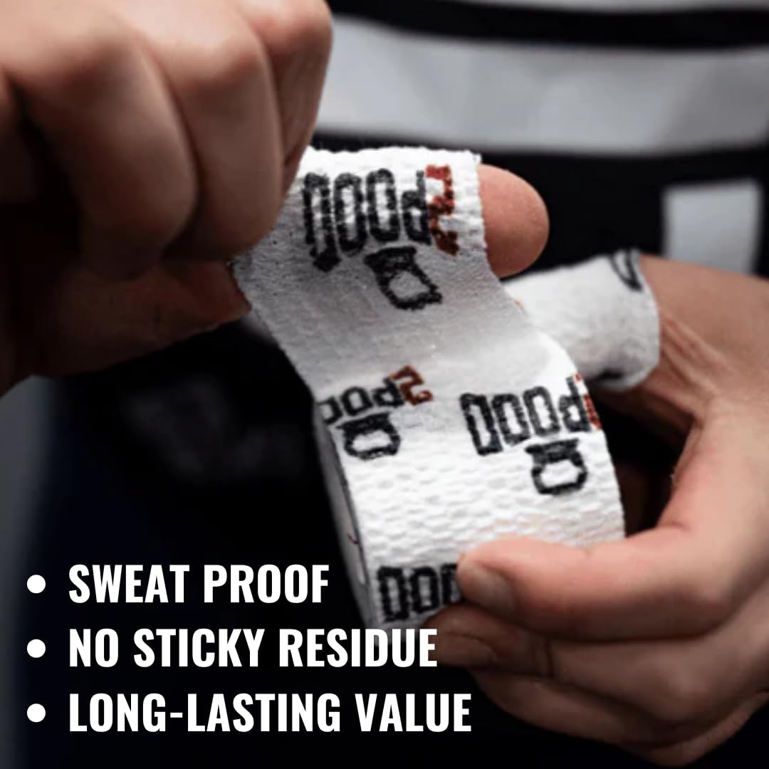 2POOD aplicada en pulgar en hook grip mejorando agarre y protegiendo piel