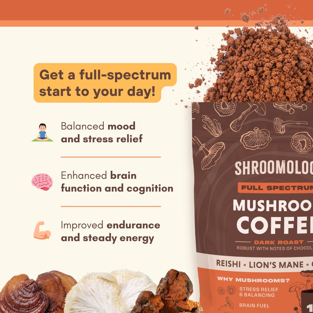 360 Nutrition etiqueta de ingredientes legible, indica los hongos incluidos y transparencia