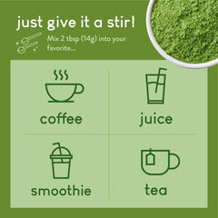 360 Nutrition matcha latte preparado en taza sabor y aroma