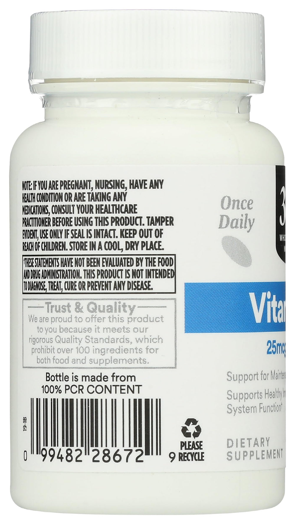 365 by Whole Foods Market botella abierta con cápsulas muestra el contenido disponible