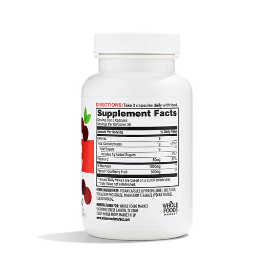 Detalle de la etiqueta 365 by Whole Foods Market con ingredientes y instrucciones visibles