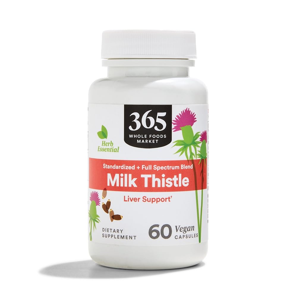 365 by Whole Foods Market envase frontal de Milk Thistle mostrando 60 cápsulas y confianza