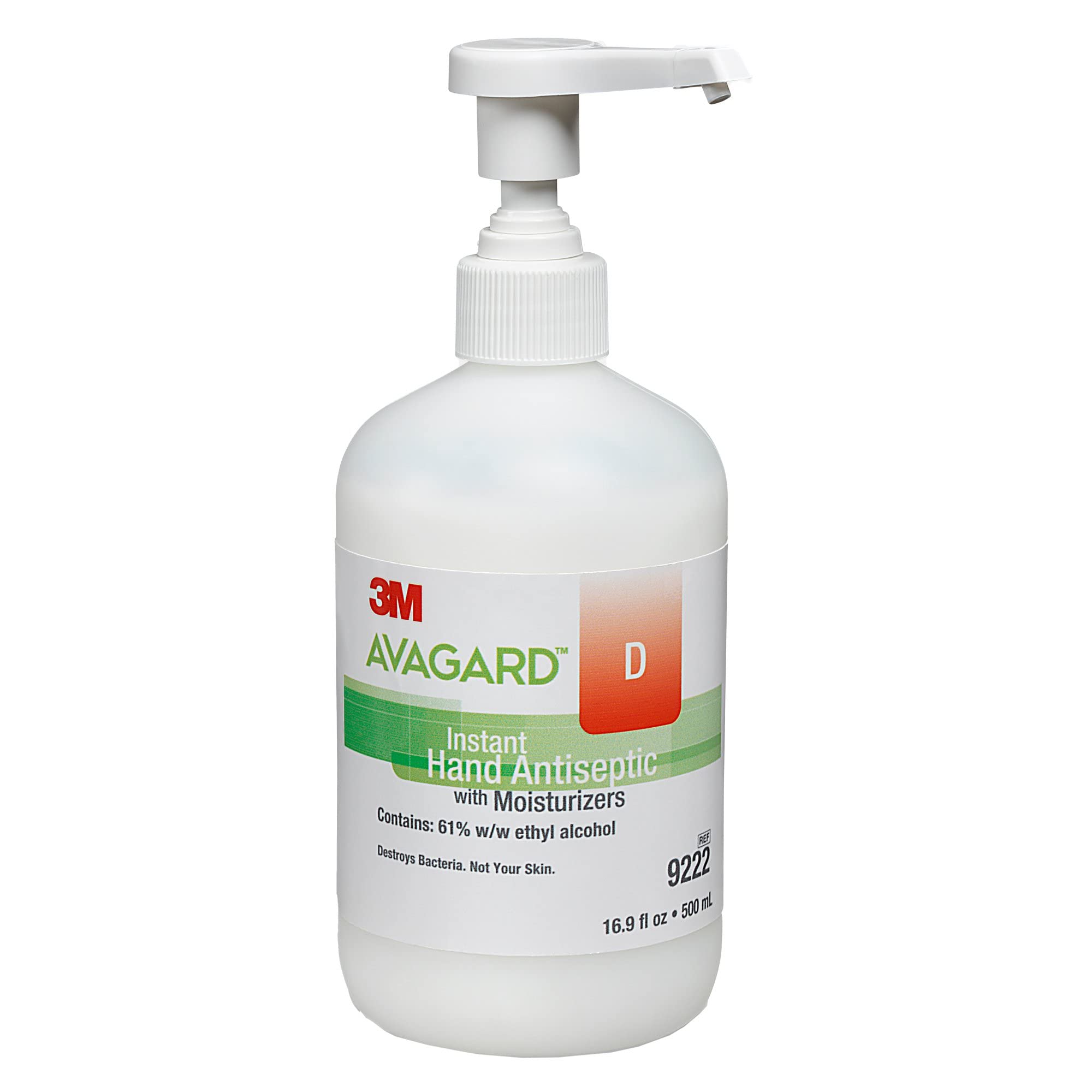 3M Avagard D envase frontal grande que muestra la marca y capacidad, ideal para reposición
