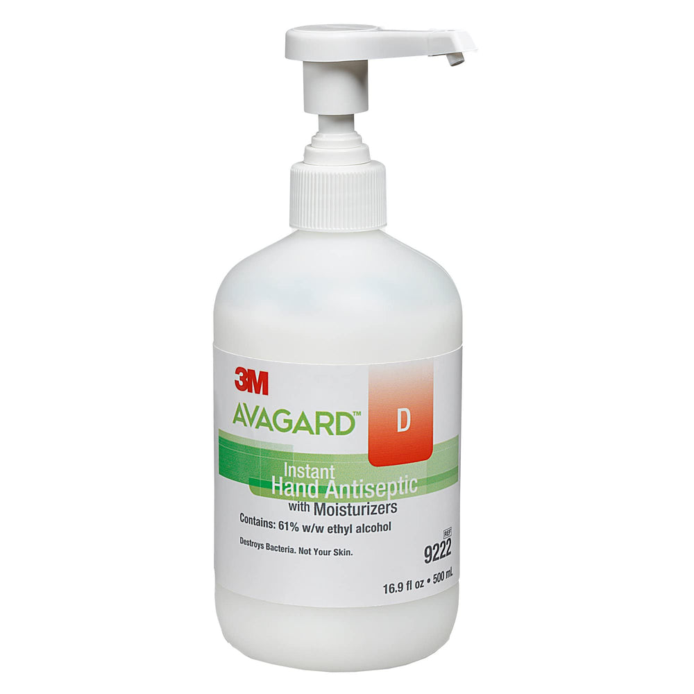3M Avagard D envase frontal grande que muestra la marca y capacidad, ideal para reposición
