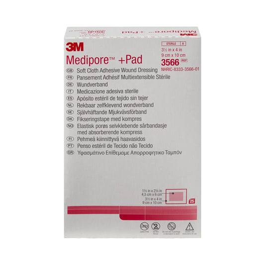 3M Medipore detalle de la almohadilla no adherente protegiendo la herida