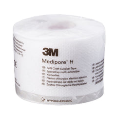 3M Medipore H frente del rollo mostrando el ancho y color para fijación segura
