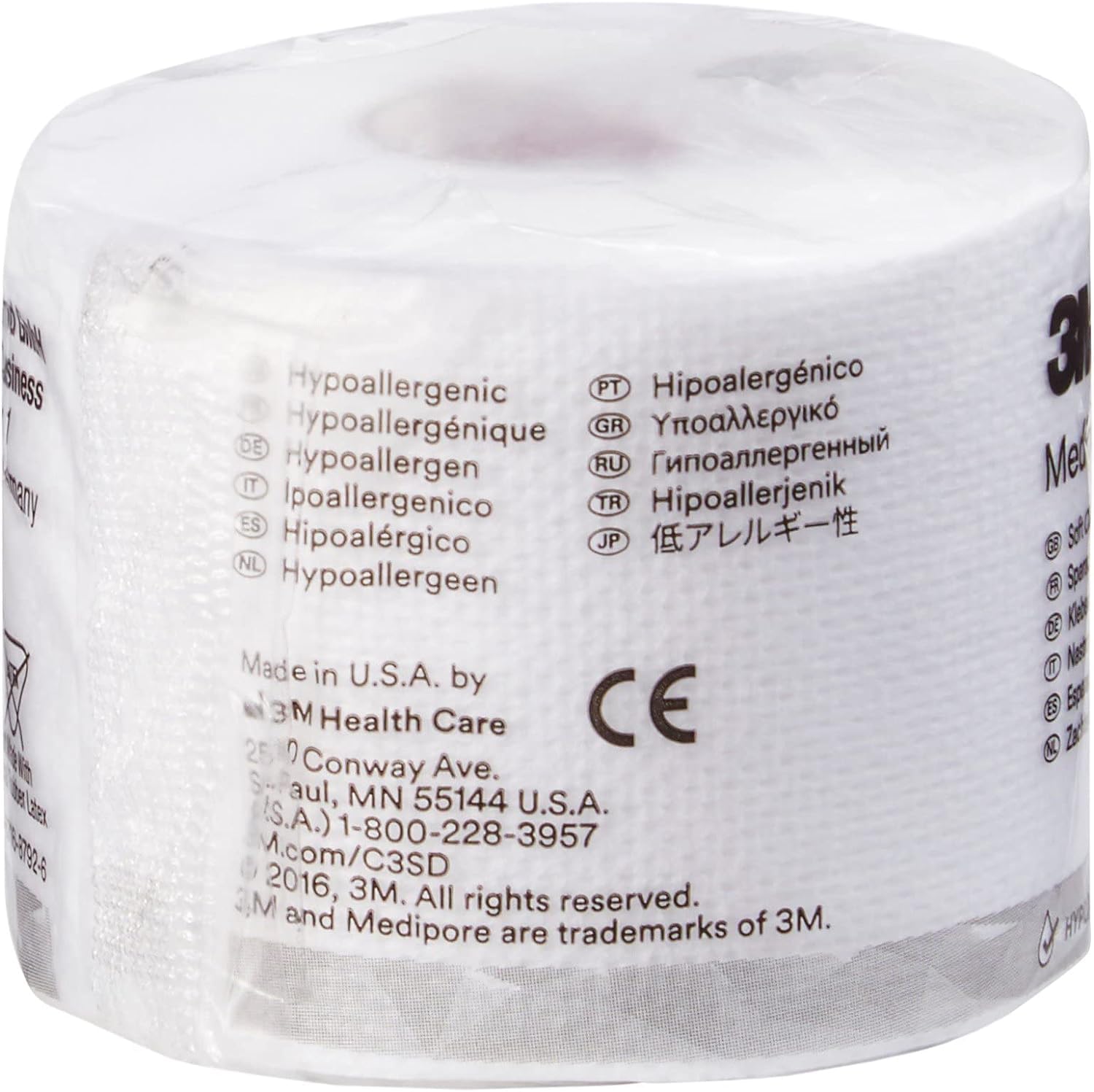 3M Medipore primer plano de textura de tela, transpirable para la piel
