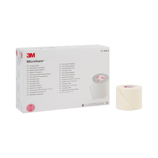 3M Microfoam vista frontal del rollo muestra tamaño y etiqueta, sujeción segura