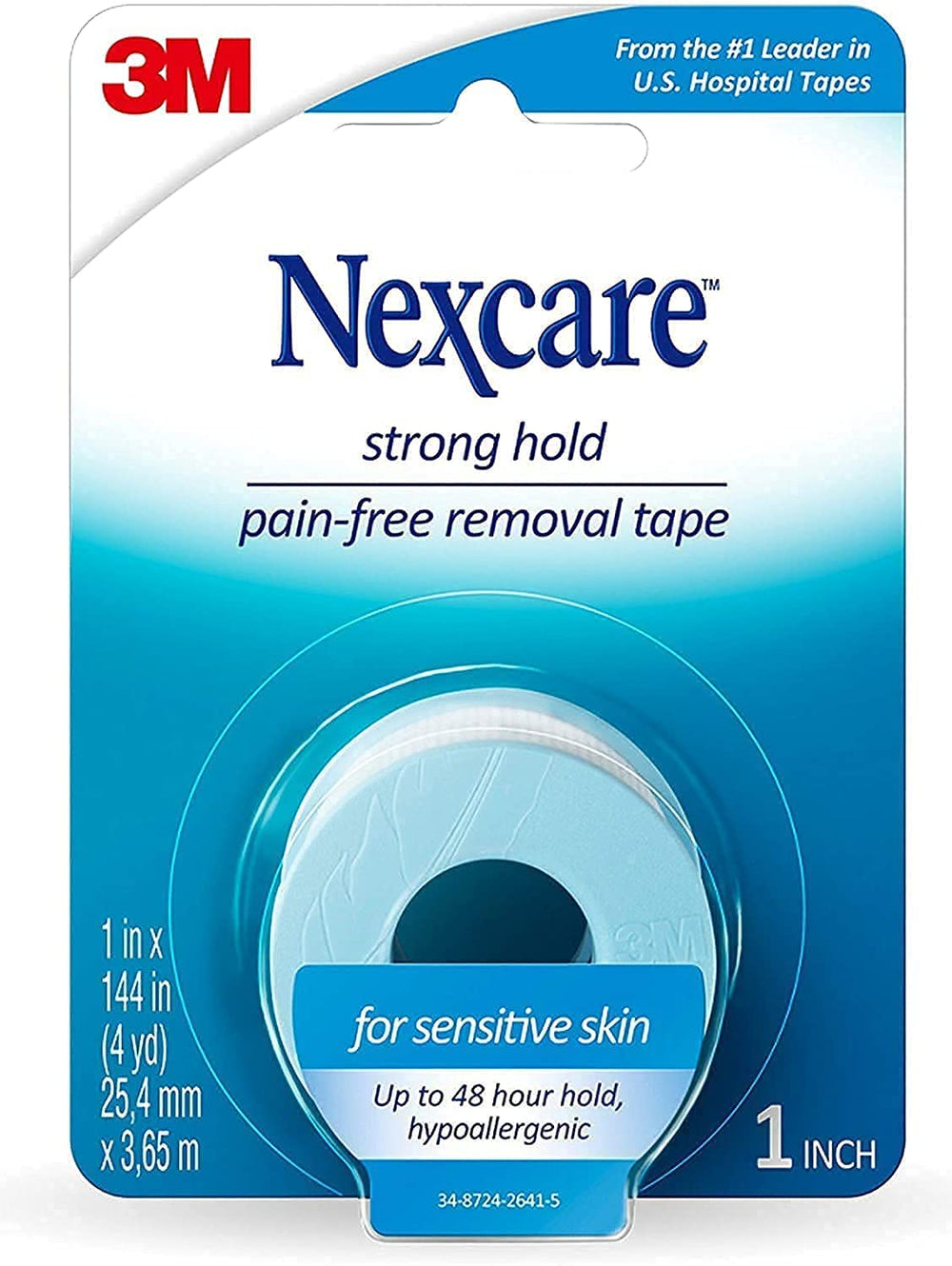Aplicación de 3M Nexcare en brazo demostrando sujeción segura y retirada indolora