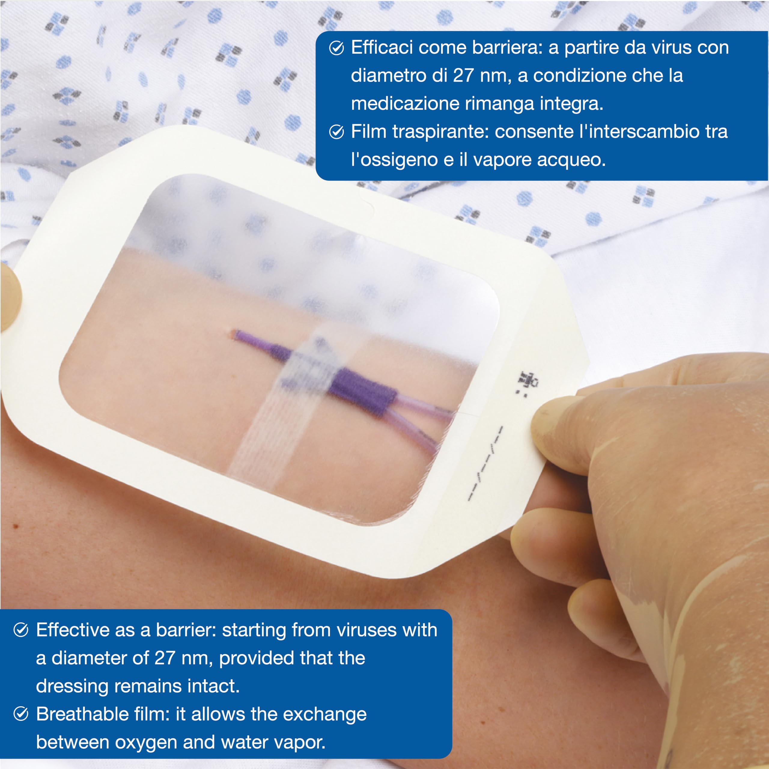 3M Tegaderm aplicado en brazo ofreciendo protección discreta y ventilación