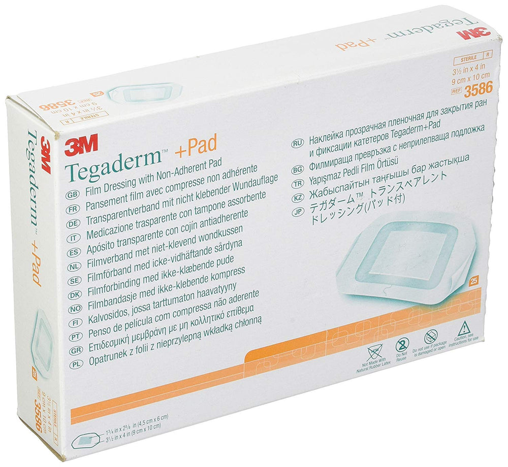 3M Tegaderm imagen frontal del empaque con protección impermeable