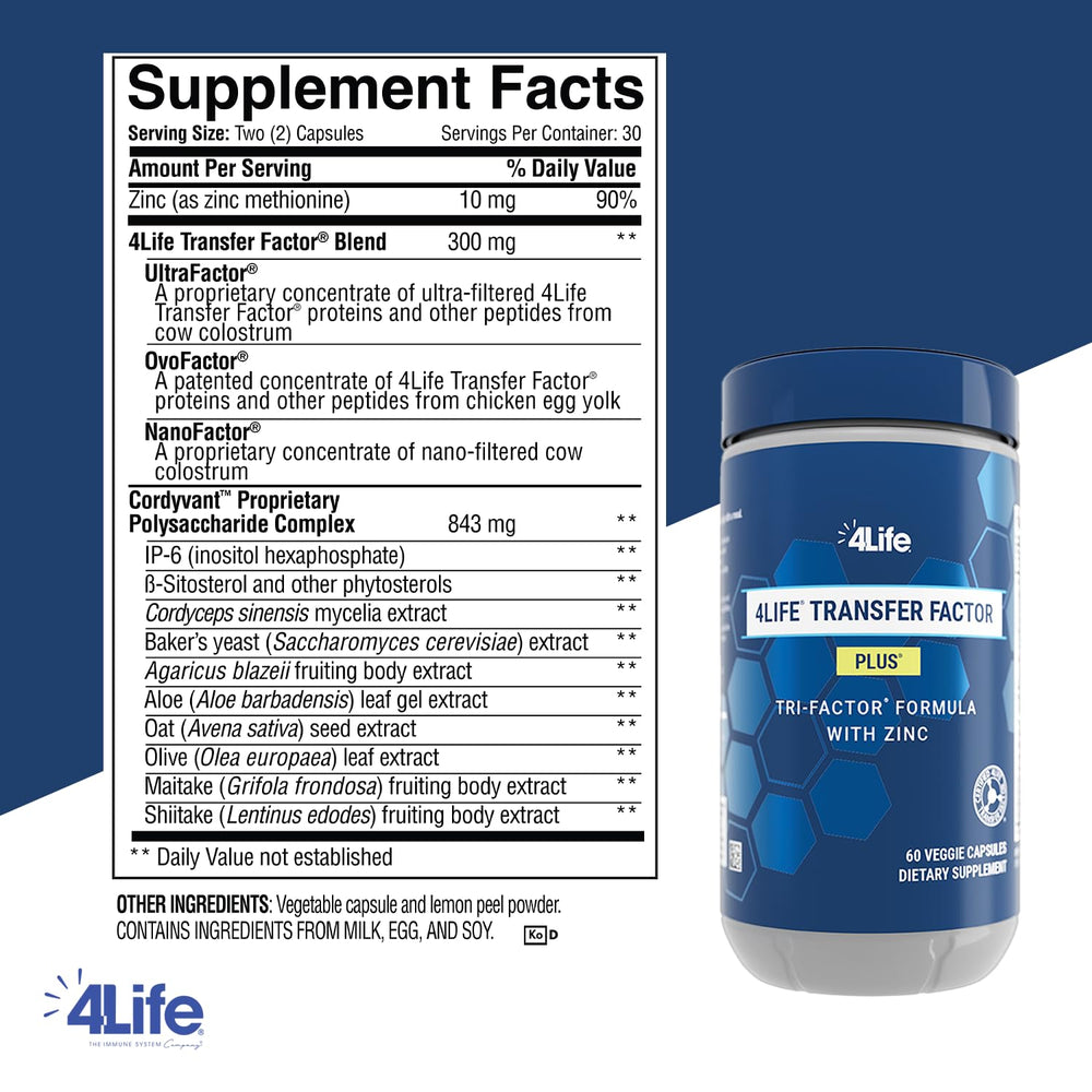 4Life etiqueta con lista de ingredientes y ventaja de transparencia