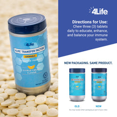 Label displays citrus cream flavor and key ingredients for daily dosing