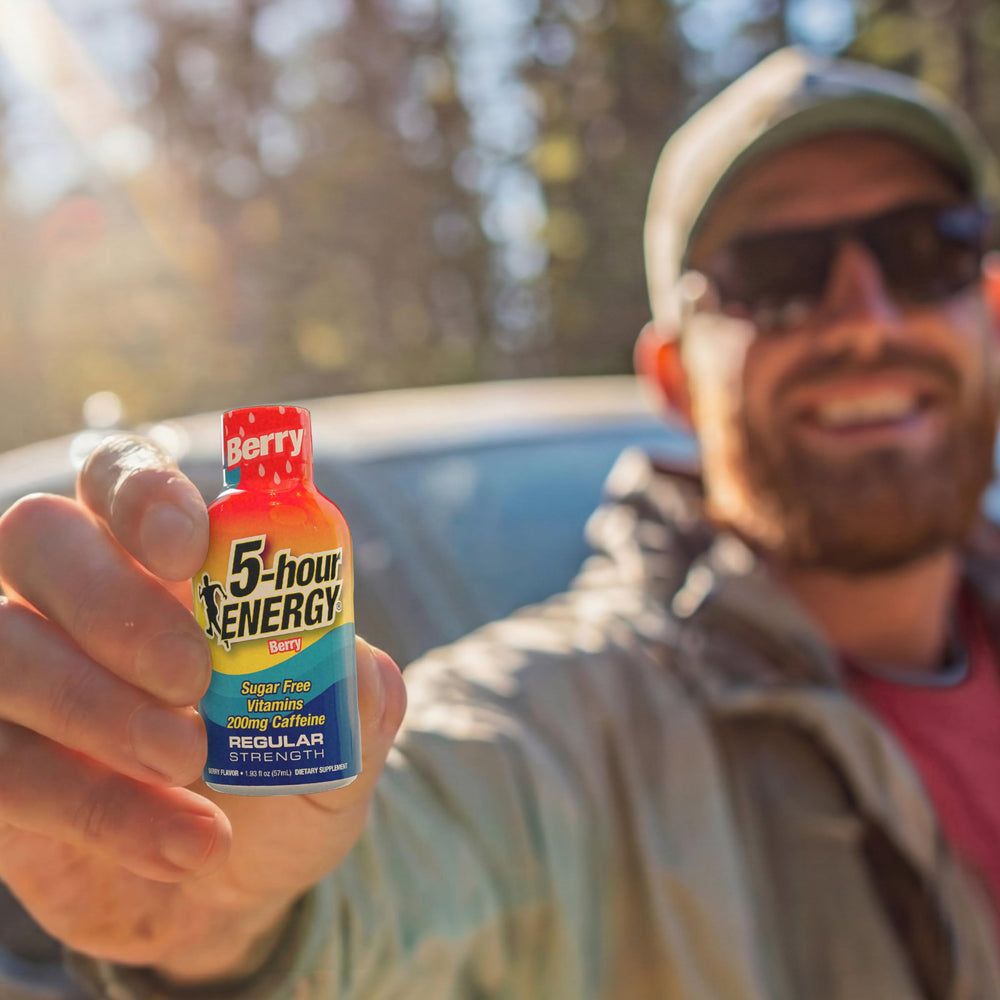 5-hour ENERGY en consola de coche para impulso durante desplazamientos
