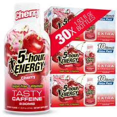 5-hour ENERGY frontal del envase con sabor cereza y conveniencia