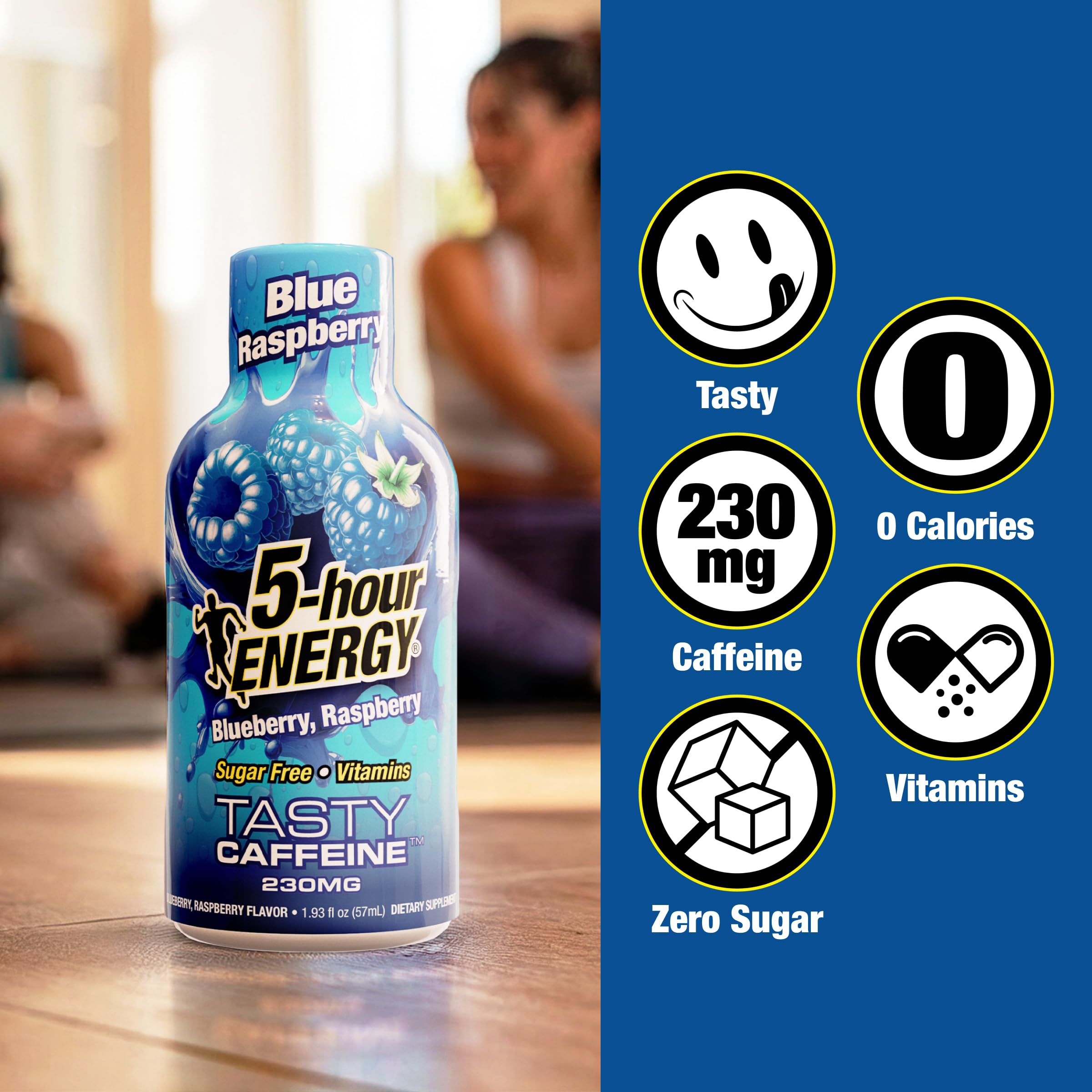 5-hour ENERGY etiqueta con lista de vitaminas y aminoácidos visibles