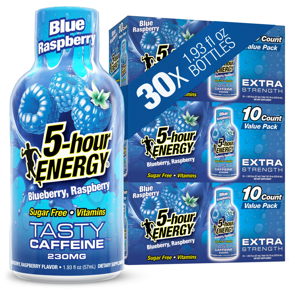 5-hour ENERGY frente del paquete de 30, transporte compacto y listo