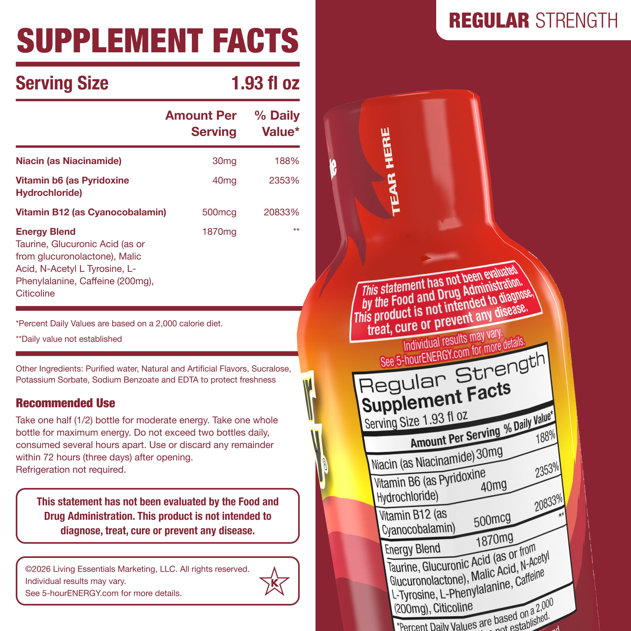 5-hour ENERGY frasco en mano mostrando portabilidad y uso rápido