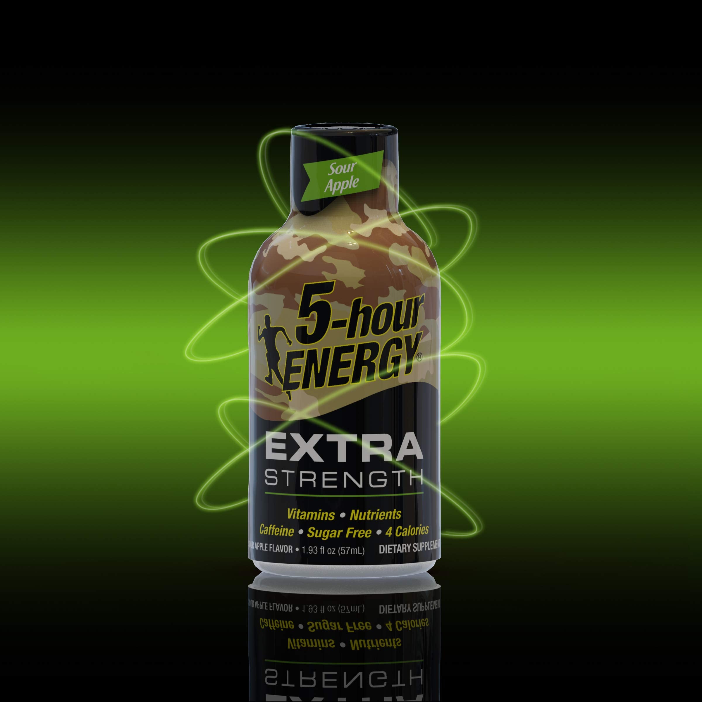 5-hour ENERGY botella en mano listo para beber, portabilidad y rapidez