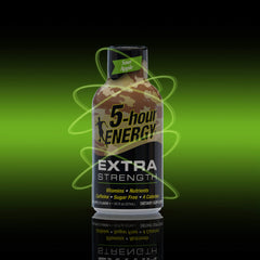 5-hour ENERGY botella en mano listo para beber, portabilidad y rapidez