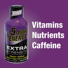 5-hour ENERGY primer plano de la etiqueta nutricional, información clara y transparente
