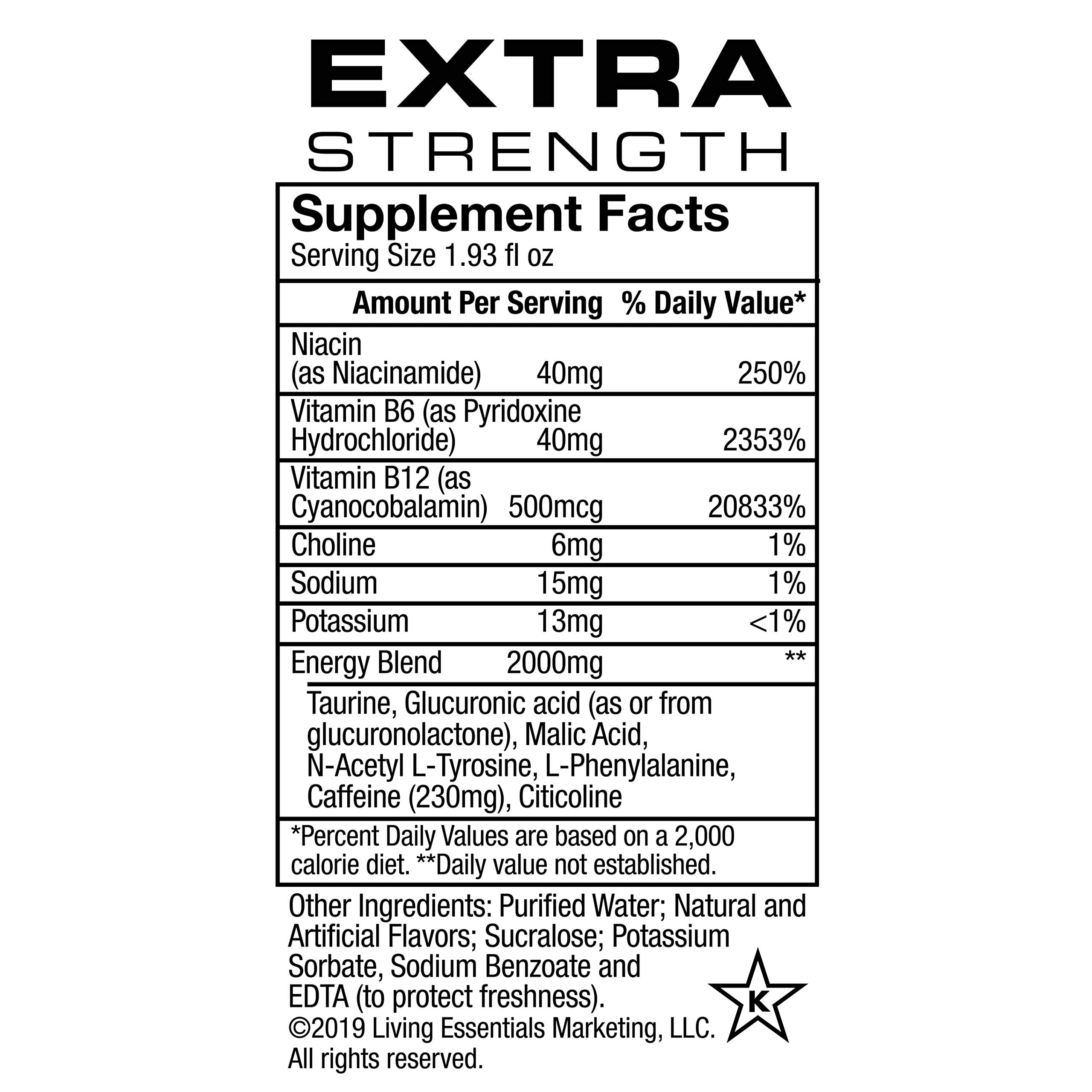 5-hour ENERGY detalle del líquido sour apple destacando apariencia y frescura
